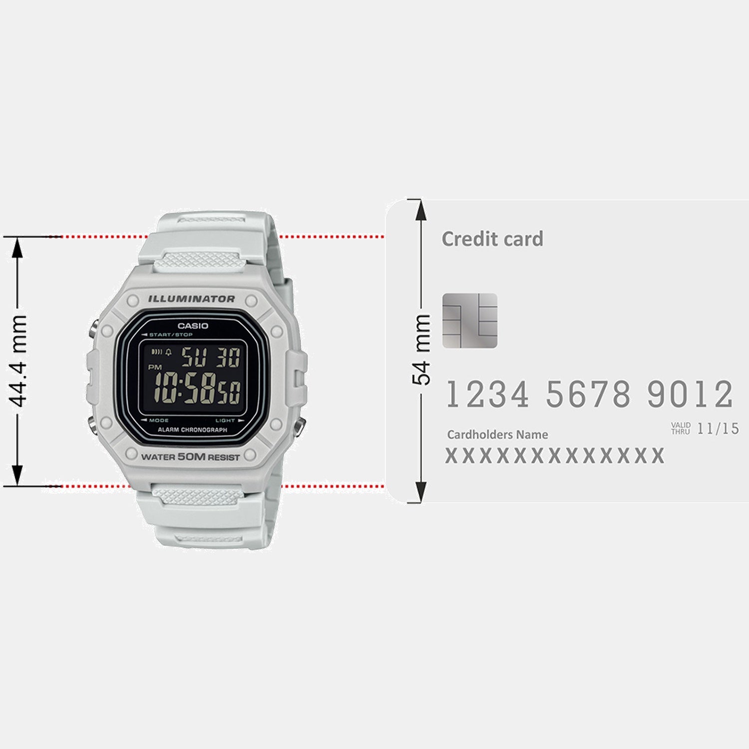 Youth Unisex Quartz Black Dial Digital Resin Watch D395