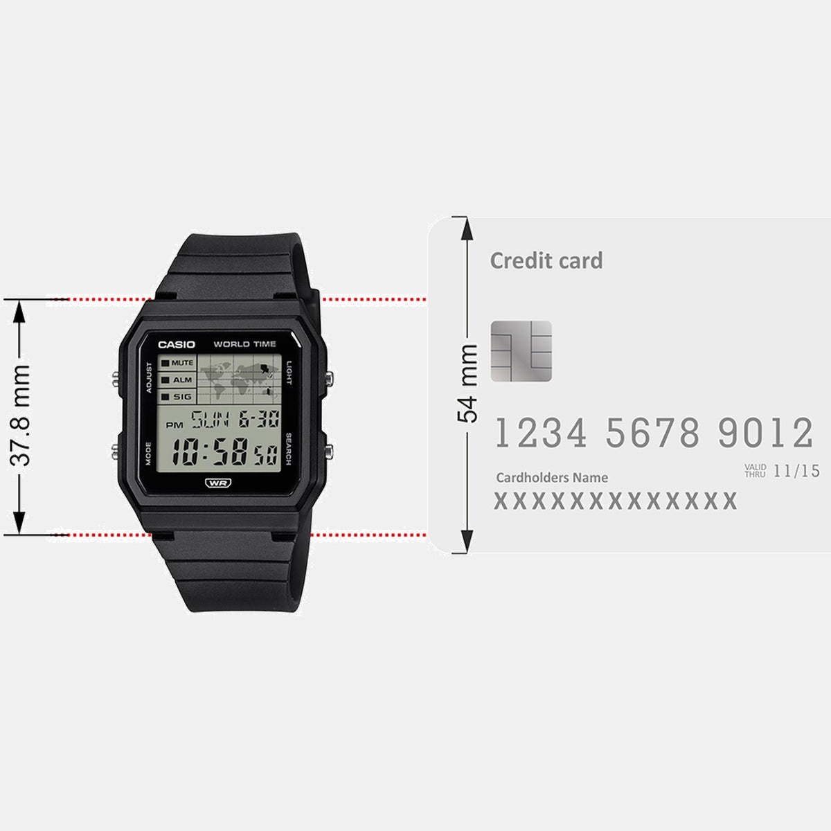 Youth Unisex Quartz Black Dial Digital Resin Watch D396