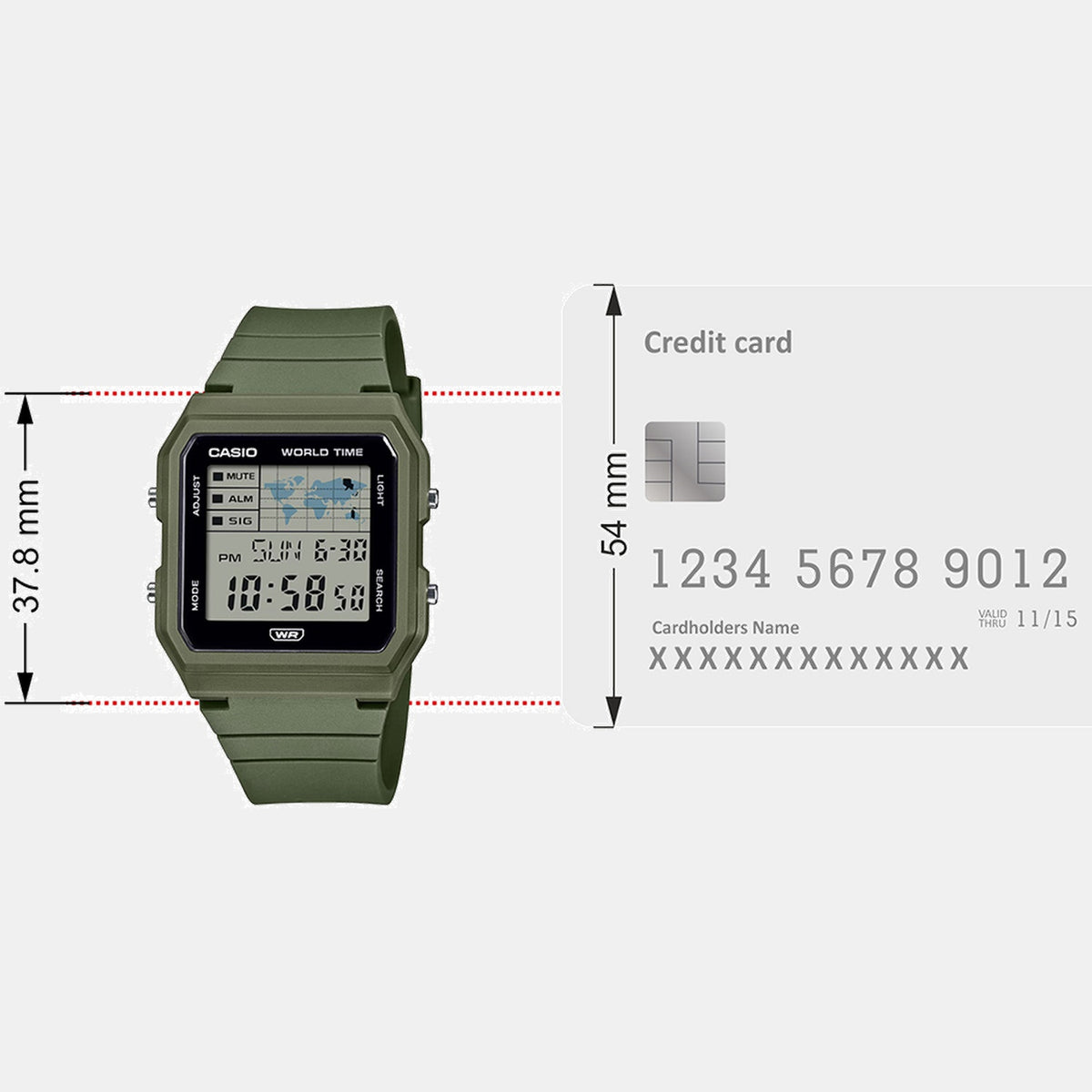 Youth Unisex Quartz Black Dial Digital Resin Watch D398