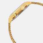 Vintage Unisex Quartz Gold Dial Digital Stainless Steel Watch D401 A1000G-9DF