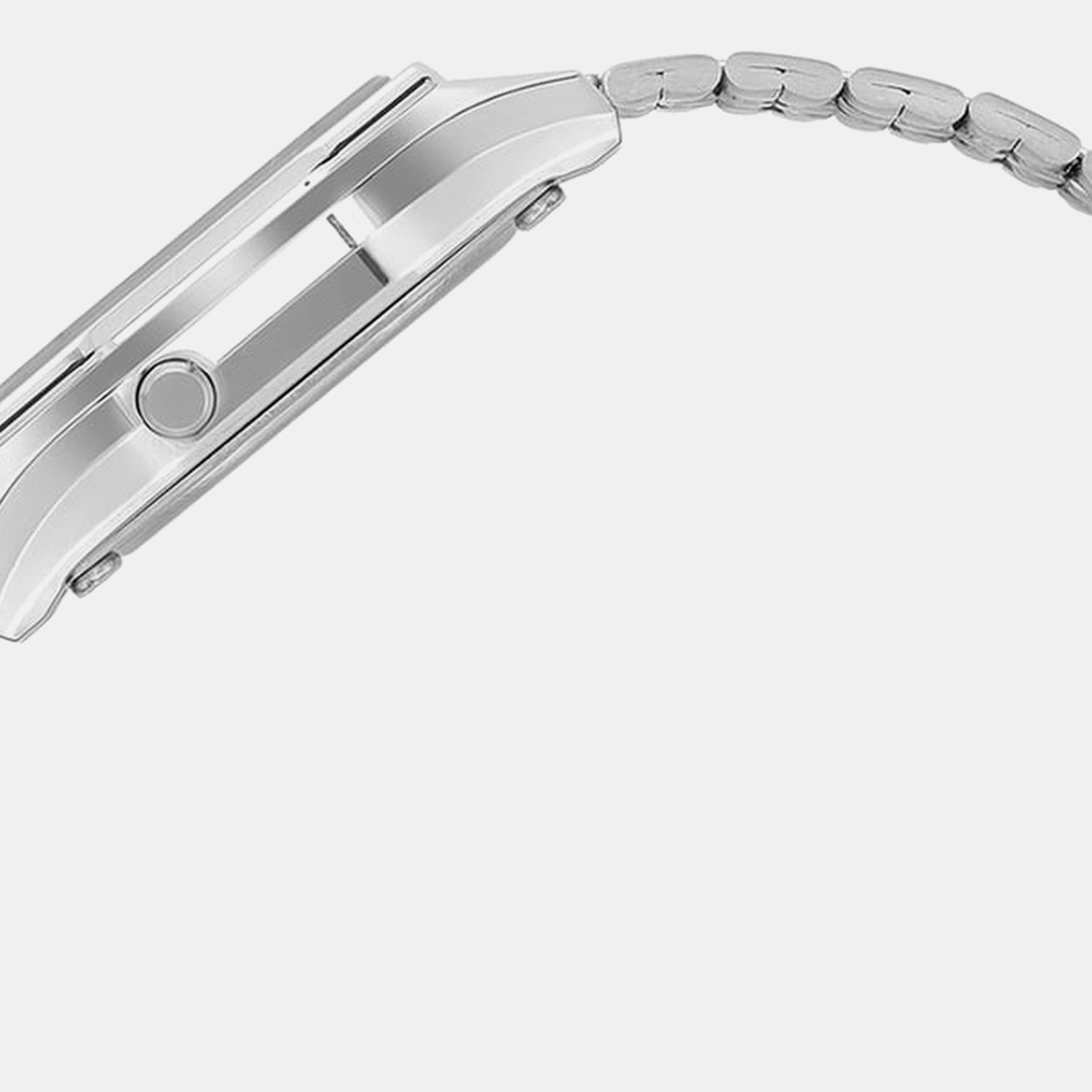 Vintage Women Quartz Black Dial Digital Stainless Steel Watch D408 LA680WA-1BDF