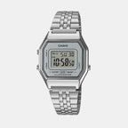 Vintage Women Quartz Clear Dial Digital Stainless Steel Watch D409 LA680WA-7DF