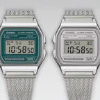 Unisex Quartz Green Dial Digital Mesh Watch D413