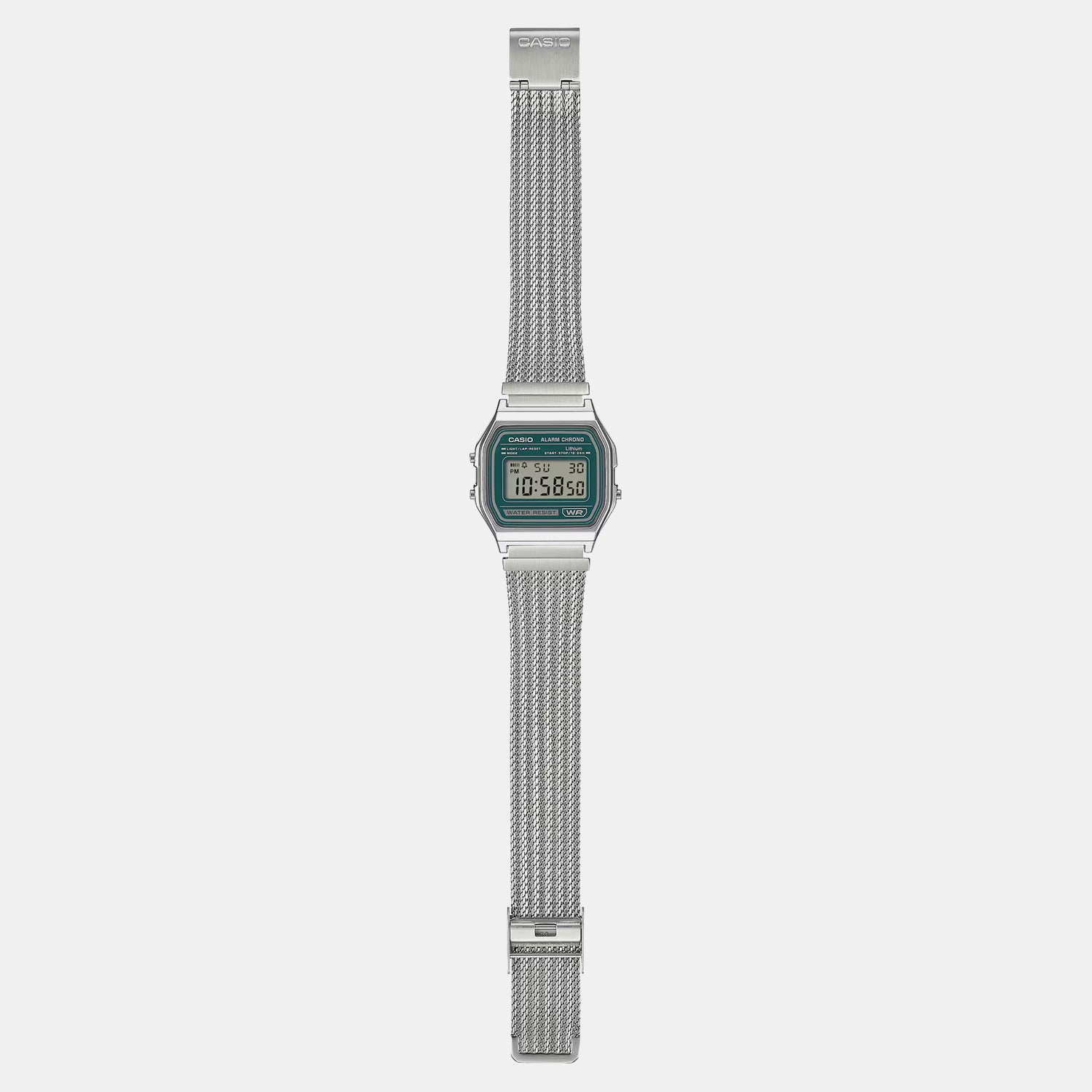 Unisex Quartz Green Dial Digital Mesh Watch D413