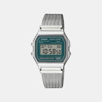 Unisex Quartz Green Dial Digital Mesh Watch D413