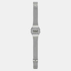 Unisex Quartz Silver Dial Digital Mesh Watch D414