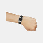 Vintage Unisex Quartz Black Dial Analog-Digital Leather Watch AQ-230EL-1A D416