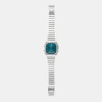 Classics Unisex Quartz Green Dial Analog-Digital Leather Watch D419