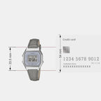 Classics Men Quartz Grey Dial Digital Leather Watch D424