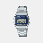 Vintage Unisex Digital Blue Dial Analog Stainless Steel Watch D425