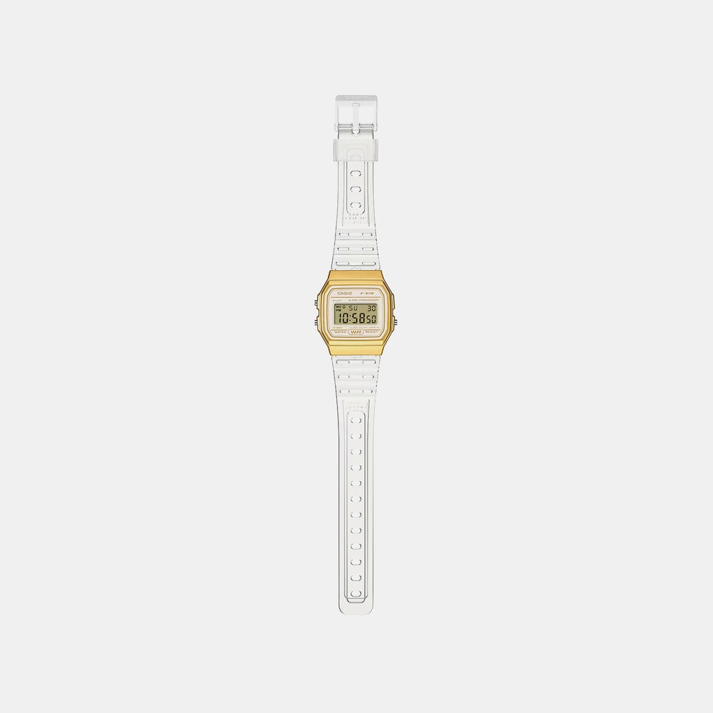 Unisex Digital Gold Dial Analog Resin Watch D427