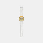 Unisex Digital Gold Dial Analog Resin Watch D427