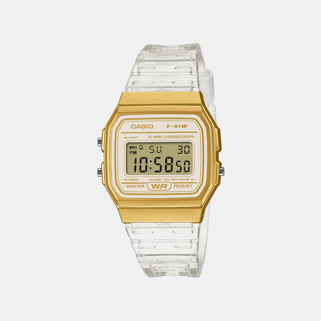 Unisex Digital Gold Dial Analog Resin Watch D427