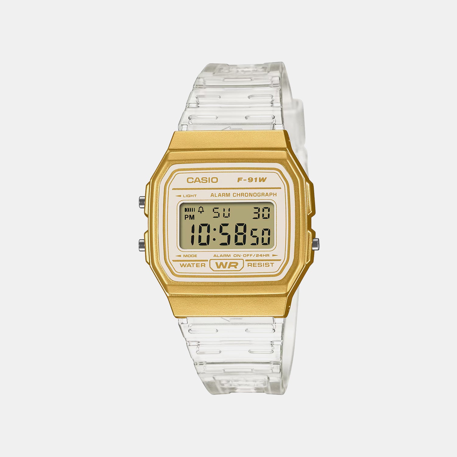 Unisex Digital Gold Dial Analog Resin Watch D427
