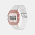 Unisex Digital Rose Gold Dial Analog Resin Watch D428