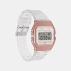 Unisex Digital Rose Gold Dial Analog Resin Watch D428