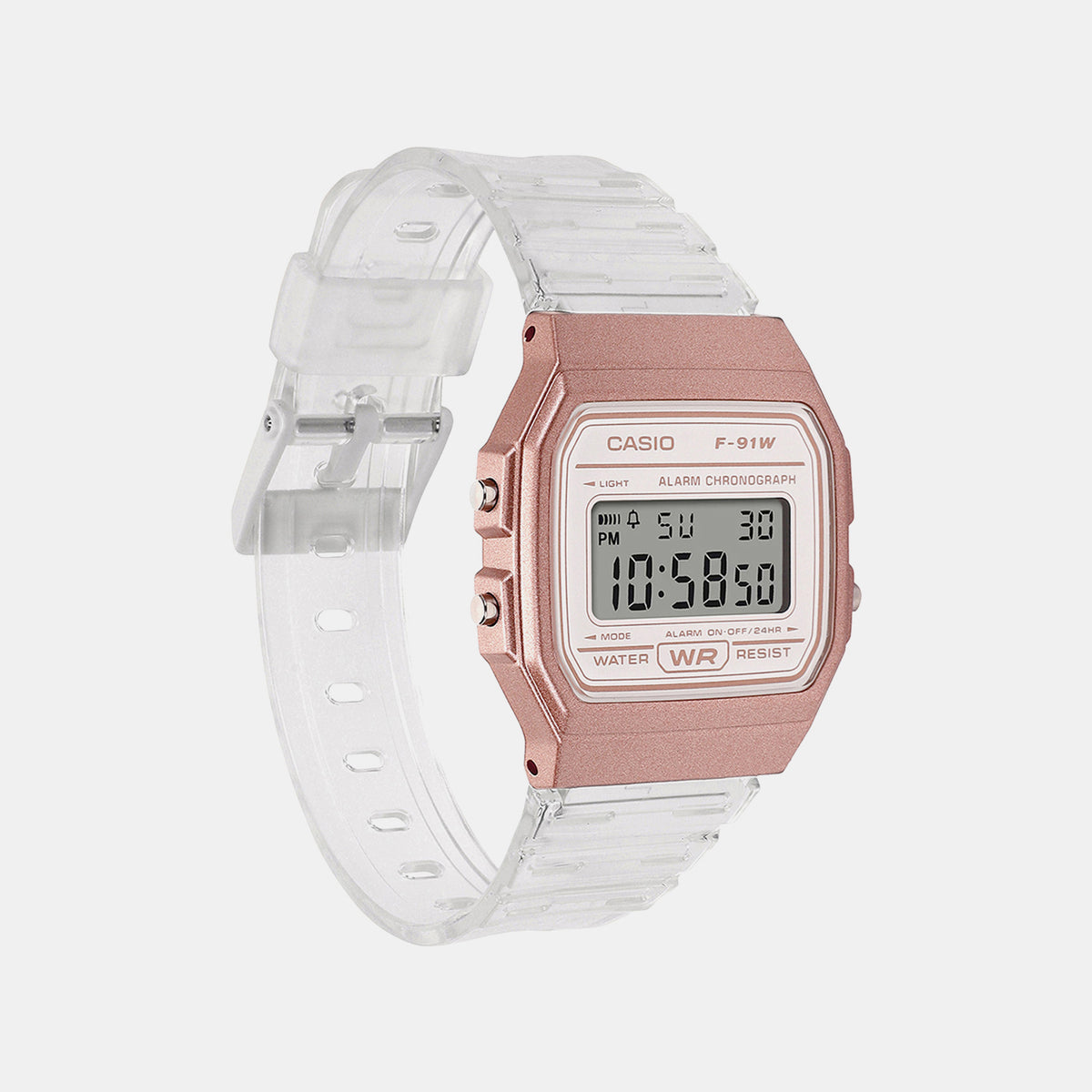 Youth Unisex Quartz Rose Gold Dial Digital Resin Watch D428