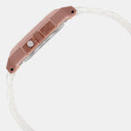 Unisex Digital Rose Gold Dial Analog Resin Watch D428