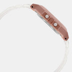 Unisex Digital Rose Gold Dial Analog Resin Watch D428