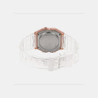 Unisex Digital Rose Gold Dial Analog Resin Watch D428