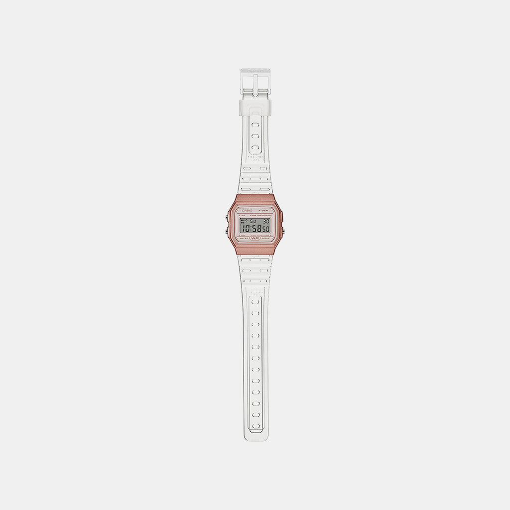 Unisex Digital Rose Gold Dial Analog Resin Watch D428
