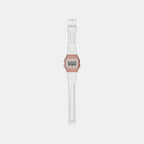 Unisex Digital Rose Gold Dial Analog Resin Watch D428