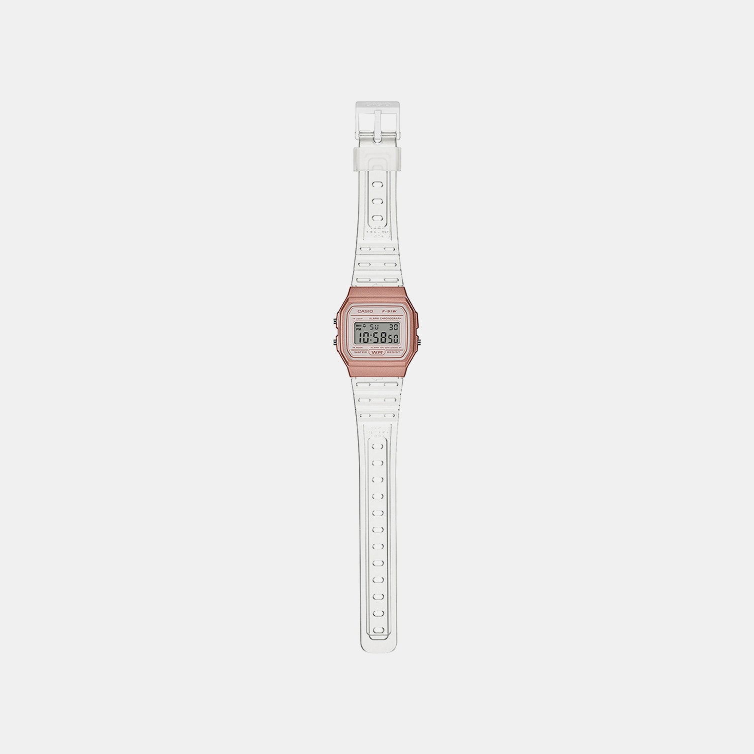 Unisex Digital Rose Gold Dial Analog Resin Watch D428
