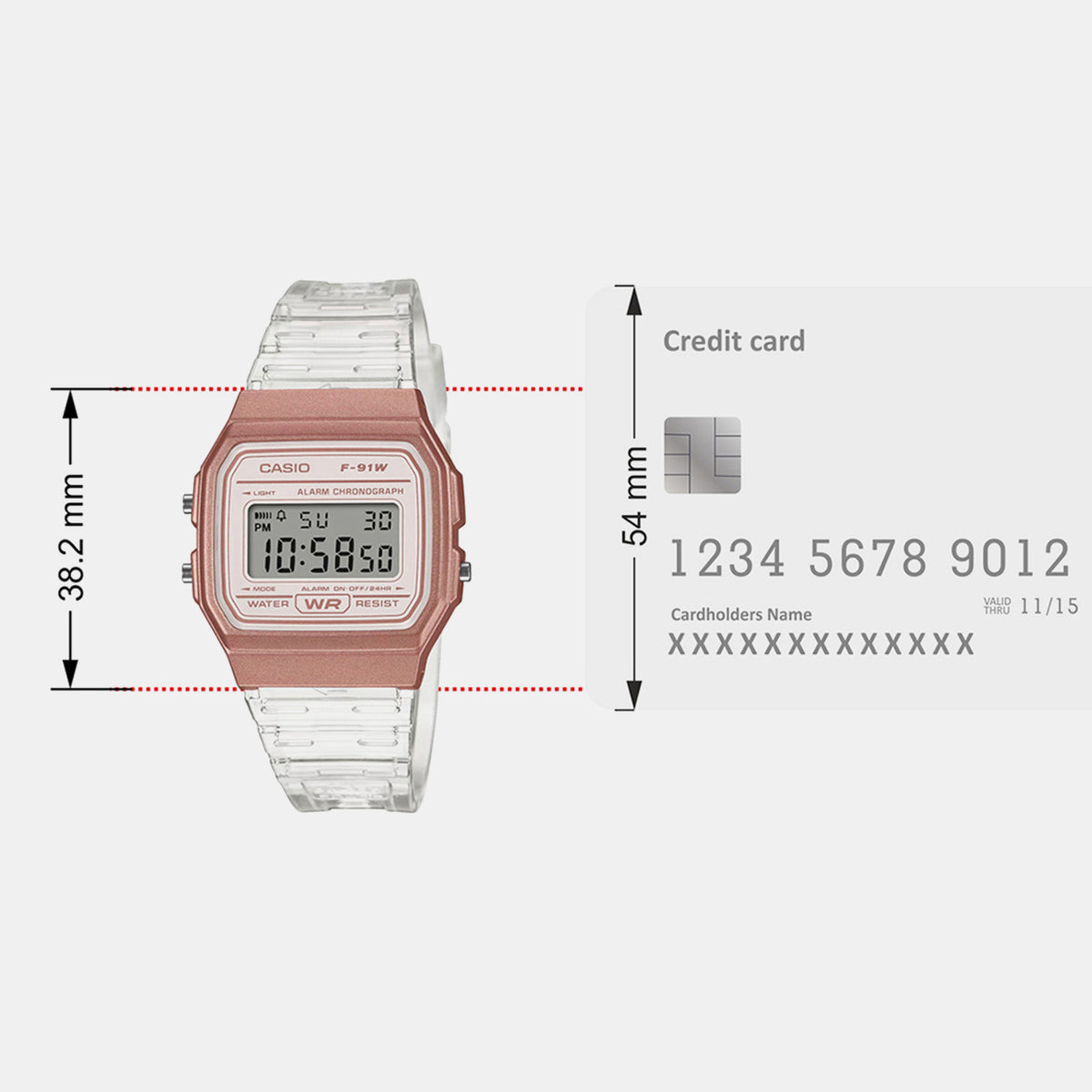 Youth Unisex Quartz Rose Gold Dial Digital Resin Watch D428