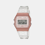 Unisex Digital Rose Gold Dial Analog Resin Watch D428