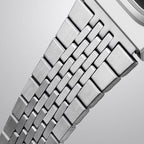 Vintage Unisex Quartz Grey Dial Digital Stainless Steel Watch D435