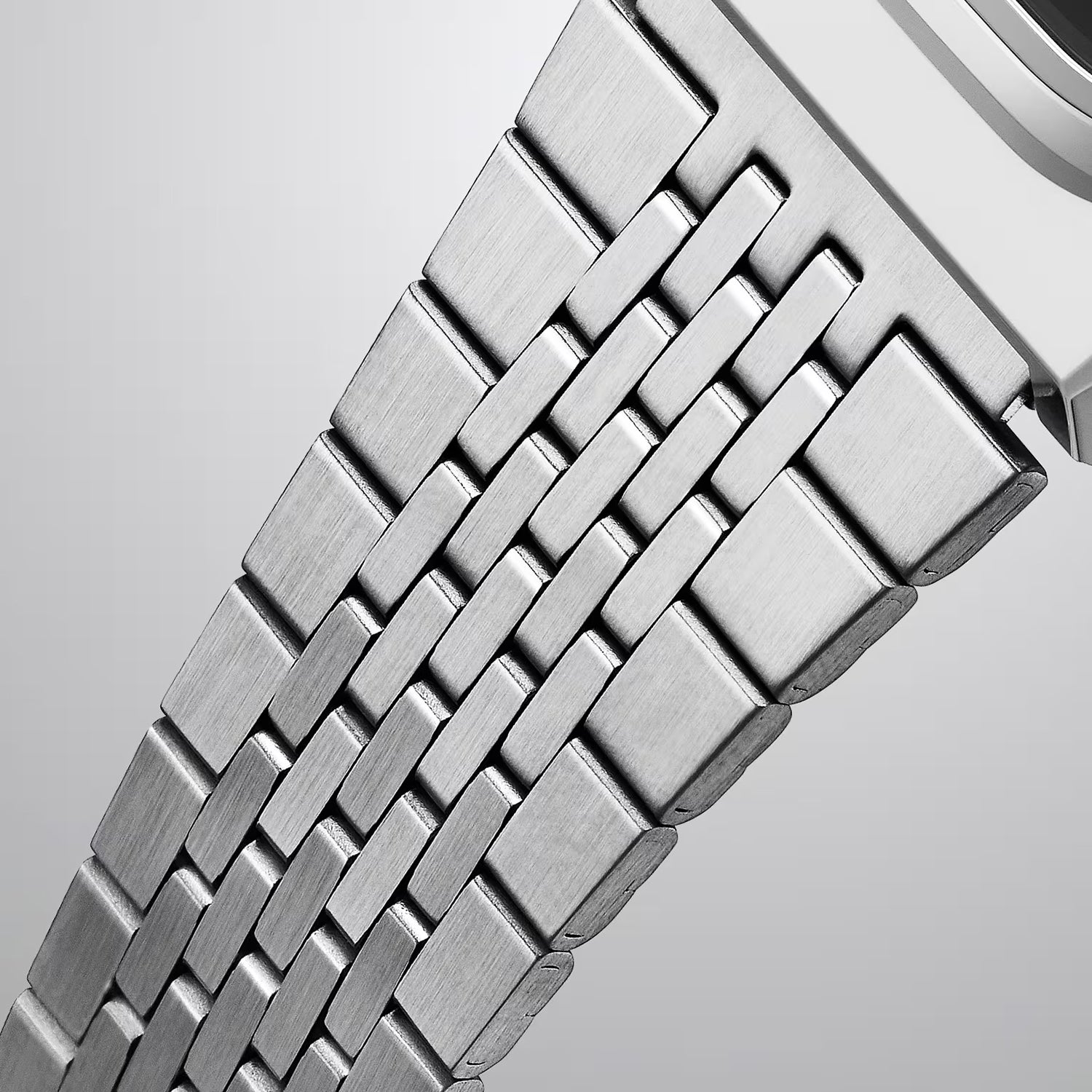 Vintage Unisex Quartz Grey Dial Digital Stainless Steel Watch D435