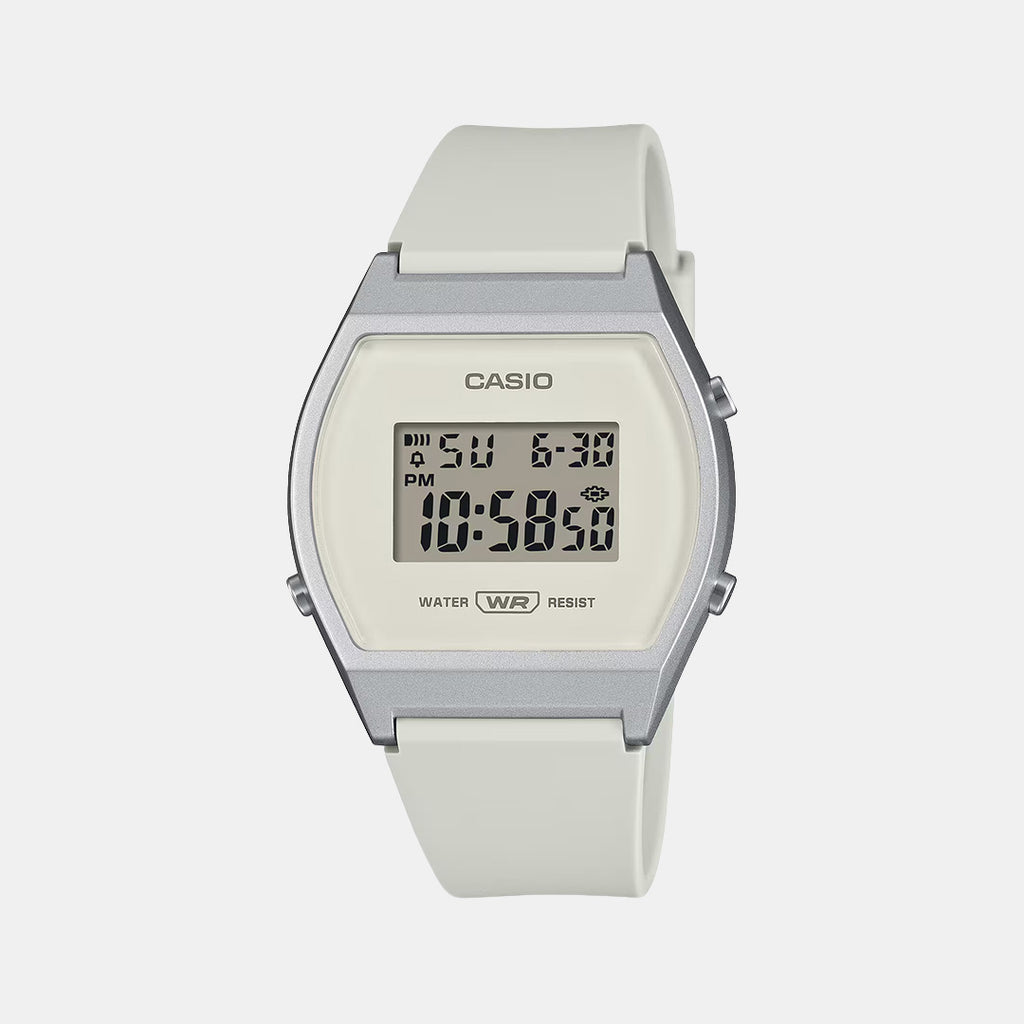 Unisex Quartz White Dial Digital Resin Watch D439