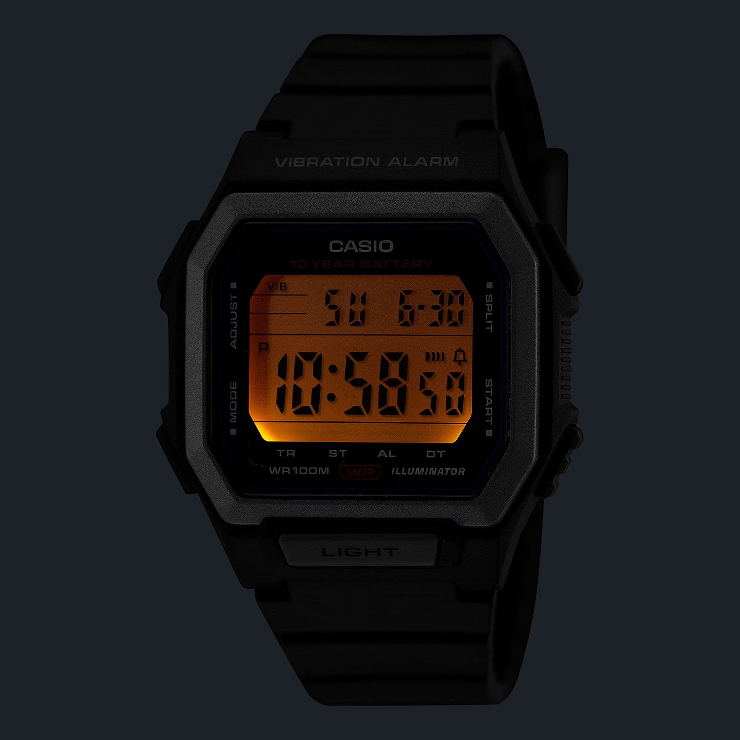 Unisex Quartz Black Dial Digital Resin Watch D441