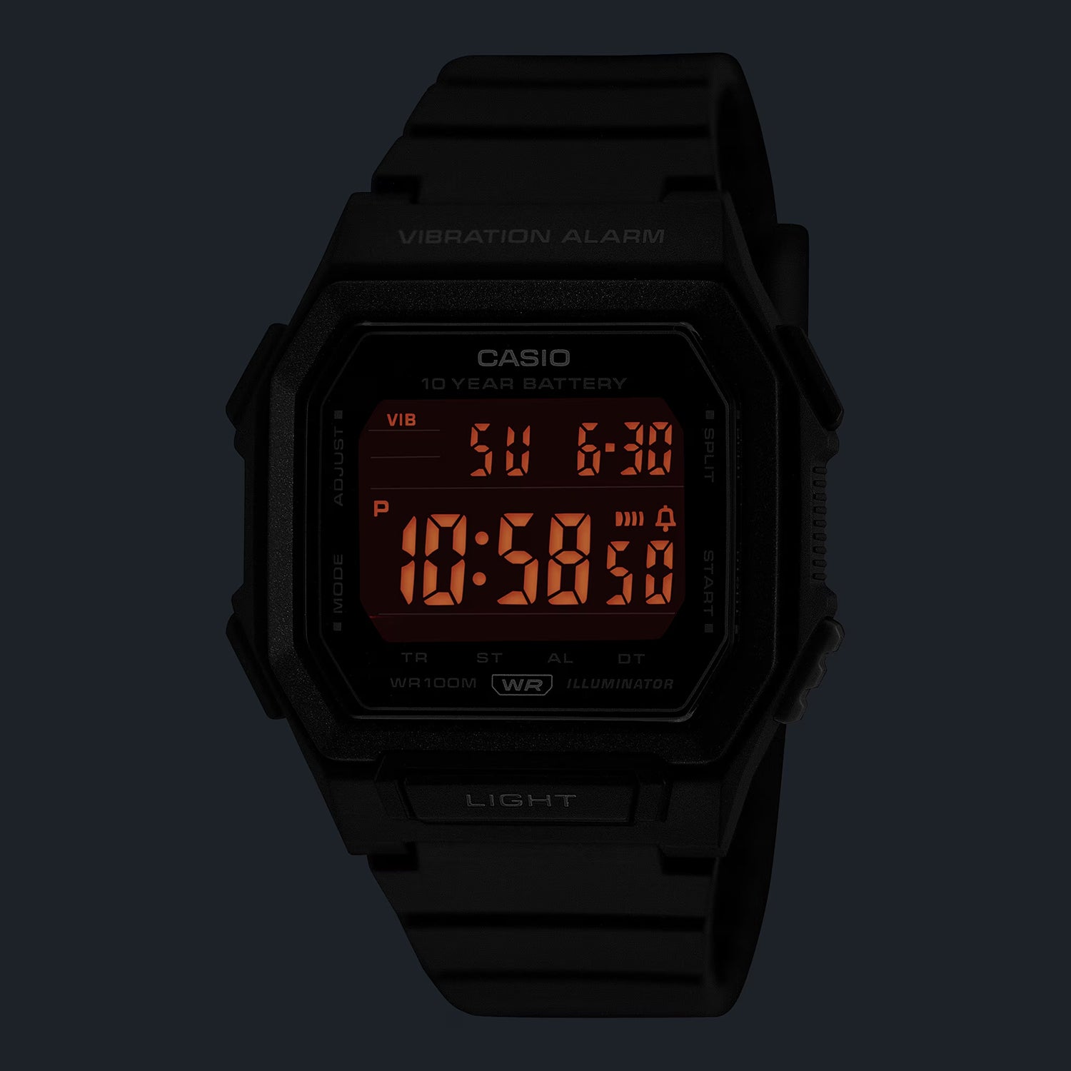 Unisex Quartz Black Dial Digital Resin Watch D442