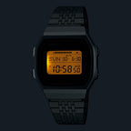 Vintage Men Quartz Silver Dial Digital Stainless Steel Watch D445