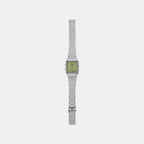 Vintage Unisex Quartz Green Dial Analog-Digital Stainless Steel Watch D446