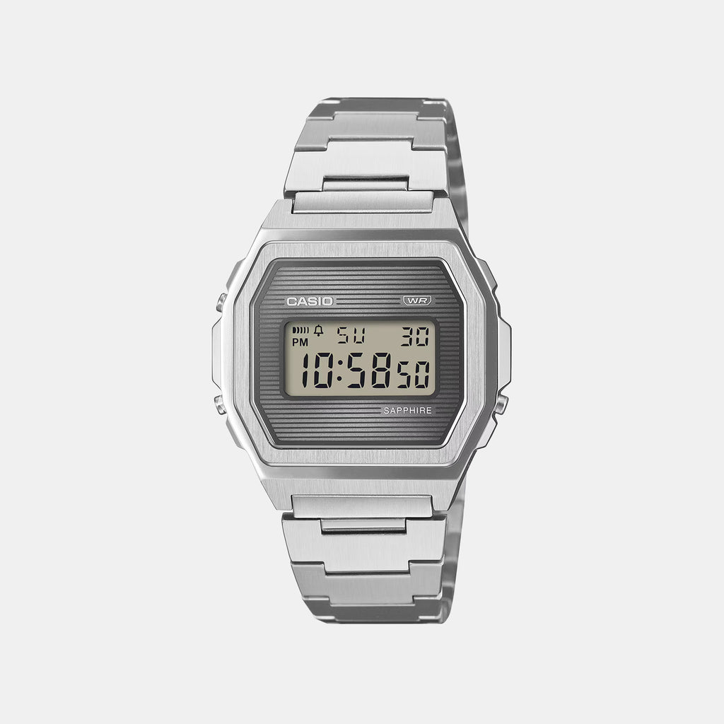 Vintage Unisex Quartz Grey Dial Digital Watch D447