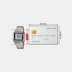 Vintage Unisex Quartz Silver Dial Digital Stainless Steel Watch DB27