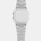 Vintage Unisex Quartz Silver Dial Digital Stainless Steel Watch DB27