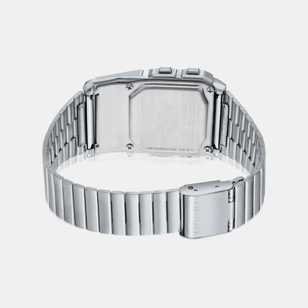 Vintage  Unisex Quartz Black Dial Digital Stainless Steel Watch DB39