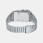 Vintage  Unisex Quartz Black Dial Digital Stainless Steel Watch DB39