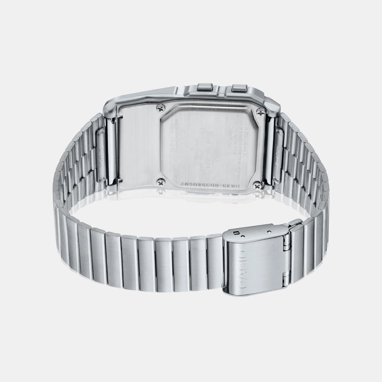 Vintage Unisex Quartz Grey Dial Digital Stainless Steel Watch DB39