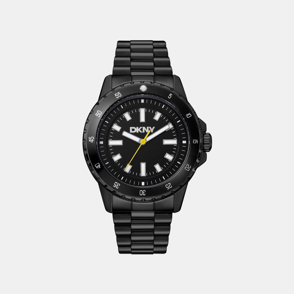 Active Men Quartz Black Dial Analog Stainless Steel Watch DK1G130M0085