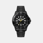 Active Men Quartz Black Dial Analog Stainless Steel Watch DK1G130M0085