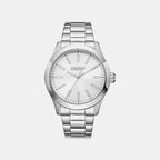 Everyday Men Quartz Silver Dial Analog Stainless Steel Watch DK1G137M0035