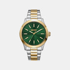 Everyday Men Quartz Green Dial Analog Stainless Steel Watch DK1G137M0065