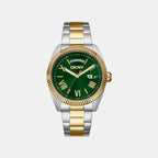 Everyday Men Quartz Green Dial Analog Stainless Steel Watch DK1G141M0075
