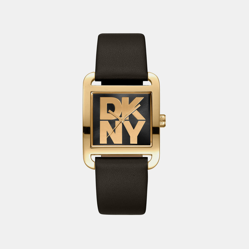 City Maxi Women Quartz Black Dial Analog Leather Watch DK1L001L0025
