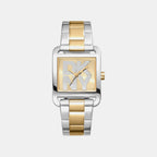City Maxi Women Quartz Champagne Dial Analog Stainless Steel Watch DK1L001M0075