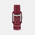 City Sport Women Quartz Red Dial Analog Silicone Watch DK1L002P0035